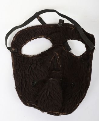 Early French Leather Cork Flying/Crash Helmet and Face Mask - 3