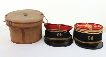 Pair of French Officers Kepis for an Officer of the 64th Regiment