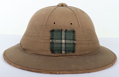 Cammeronians (Scottish Rifles) Foreign Service Sun Helmet - 4