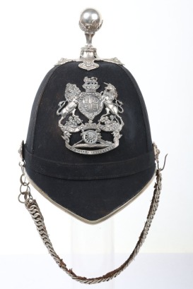 Volunteer artillery officer blue cloth home service helmet,