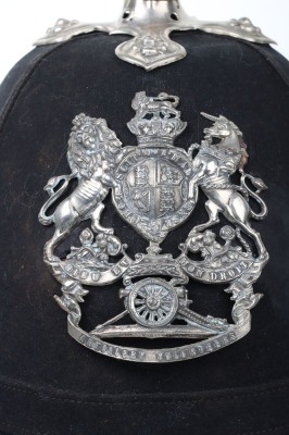 Volunteer artillery officer blue cloth home service helmet, - 2