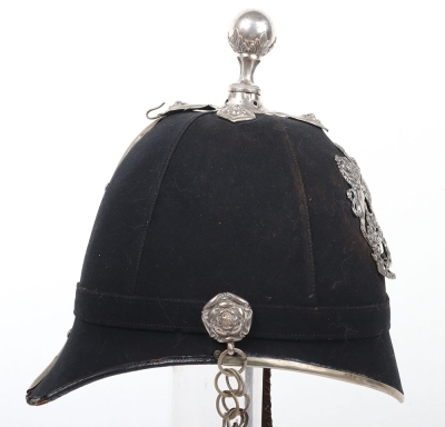 Volunteer artillery officer blue cloth home service helmet, - 3