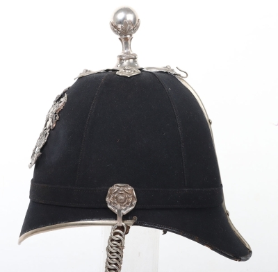 Volunteer artillery officer blue cloth home service helmet, - 5