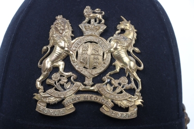 Royal Army Medical Corps officers blue cloth home service helmet - 2