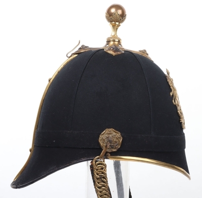 Royal Army Medical Corps officers blue cloth home service helmet - 3