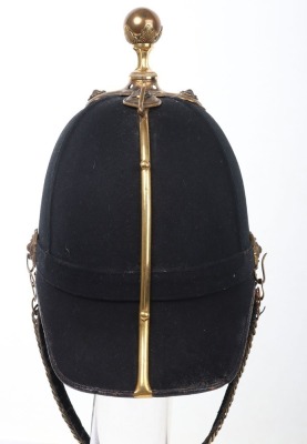 Royal Army Medical Corps officers blue cloth home service helmet - 4