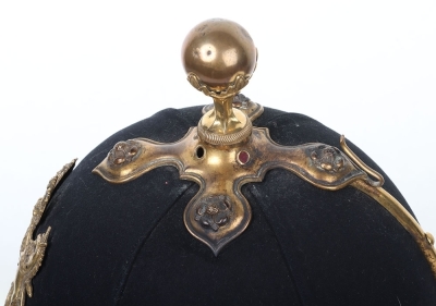 Royal Army Medical Corps officers blue cloth home service helmet - 6
