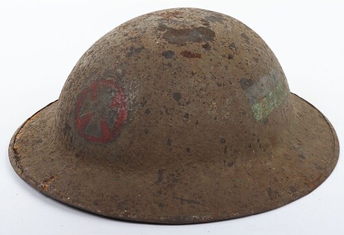 WW1 Kings Royal Rifle Corps Regimentally and Battalion Marked Steel Combat Helmet