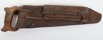 WW1 French Pioneers Saw with Leather Sheath.