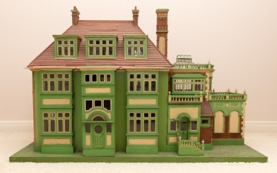 A large and architecturally impressive Victorian style Dolls House, English 1922, - 2