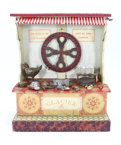 A French Ice Cream lottery stall, late 19th century,