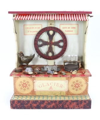A French Ice Cream lottery stall, late 19th century,