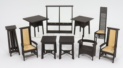 Clive Felton Charles Rennie Mackintosh dolls house furniture,