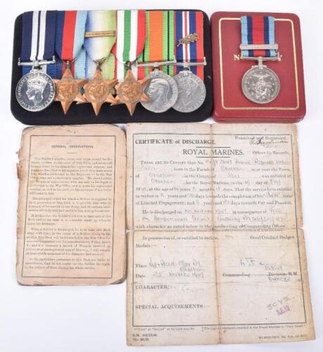 WW2 Royal Marines Distinguished Service Medal Group of Six
