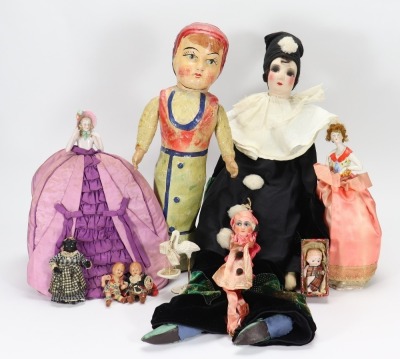 A selection of dolls and related items,