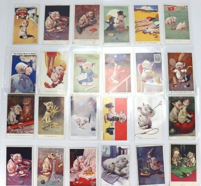 Collection of twenty-four original G.E Studdy Bonzo postcards,