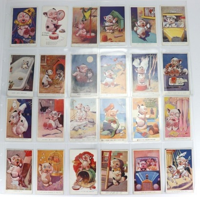 Collection of twenty-four original G.E Studdy Bonzo postcards,