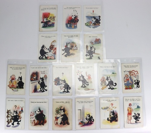 Eighteen Milton Felix the Cat Postcards, 1920s,