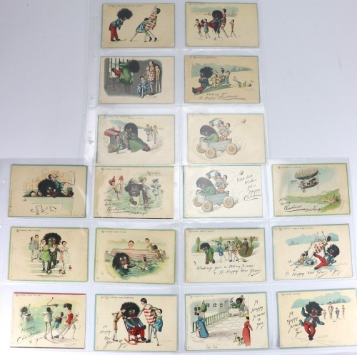 Eighteen Florence K Upton Dutch Doll and Golly Postcards, 1900/14,