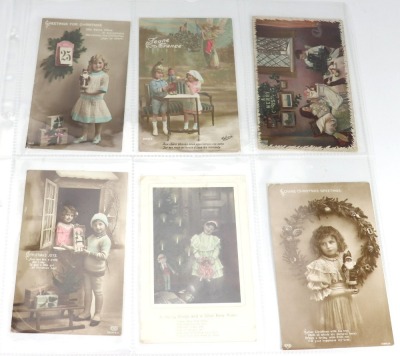 Collection of eighteen Edwardian Christmas postcards, - 2