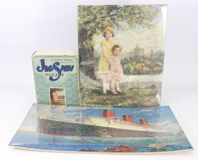 Chad Valley T.R.H&rsquo;s Princess Elizabeth & Princess Margaret Rose jigsaw puzzle, - 2
