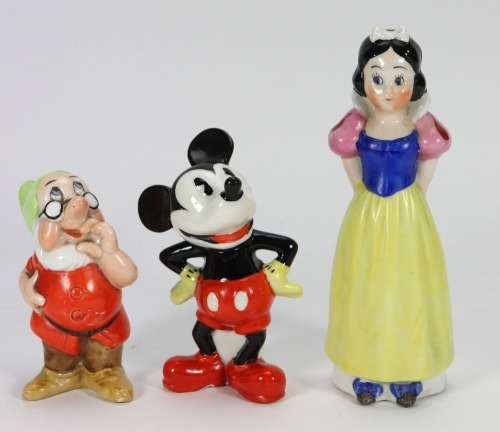 Mickey Mouse glazed ceramic Toothbrush holder by Maw & Co, English 1930s,