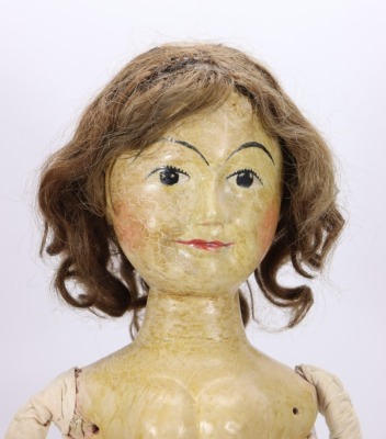 A rare William and Mary carved wooden doll, English circa 1690, - 3