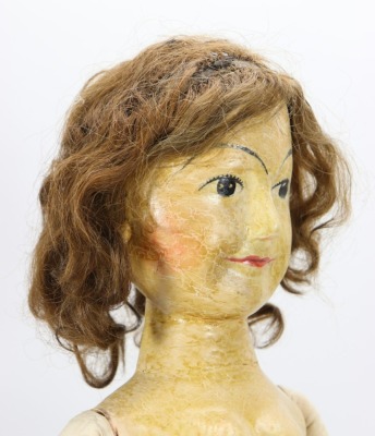 A rare William and Mary carved wooden doll, English circa 1690, - 4