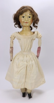 A rare William and Mary carved wooden doll, English circa 1690, - 7