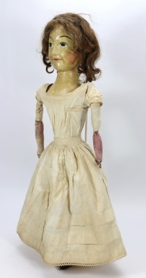 A rare William and Mary carved wooden doll, English circa 1690, - 8