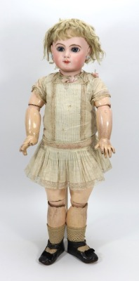A Depose Emile Jumeau bisque head Bebe doll in original box, size 12, French circa 1880,
