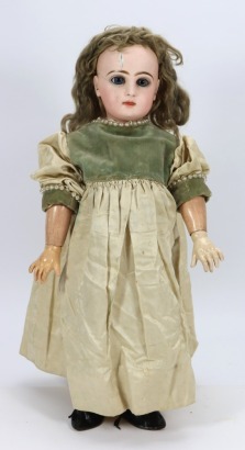 A Tete Jumeau bisque head Bebe doll, size 8, French circa 1890,