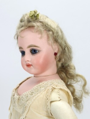 A Jumeau bisque shoulder head fashion doll, size 7, French circa 1870, - 3