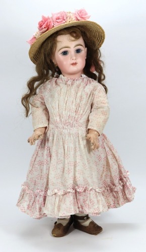A Tete Jumeau bisque head Bebe doll, size 10, French circa 1890,