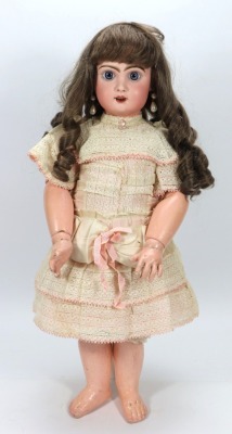 A Tete Jumeau bisque head Bebe doll, size 11, French circa 1890,
