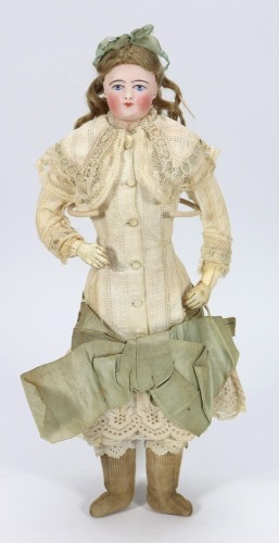 A Francois Gaulthier all original bisque shoulder head fashion doll, French circa 1870
