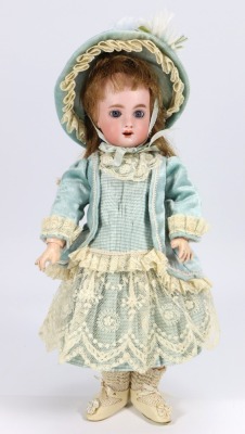 A Jumeau 1907 bisque head Bebe doll, size 3, French circa 1900,