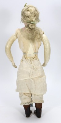 A Jumeau bisque shoulder head fashion doll, size 7, French circa 1870, - 5