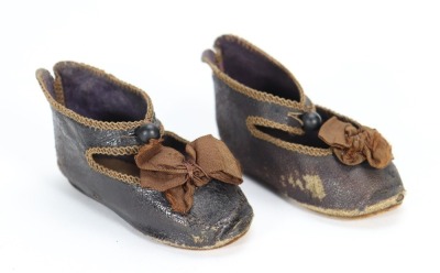 A good pair of original brown leather Jumeau shoes,