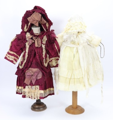 A selection of ten various dolls dresses, - 3