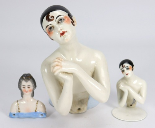 A large Dressel and Kister Pierrette pin cushion doll, German 1920s,
