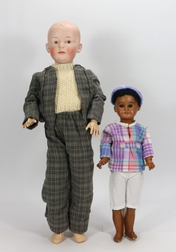A Gebruder Heubach 7602 bisque head character doll, German circa 1915,