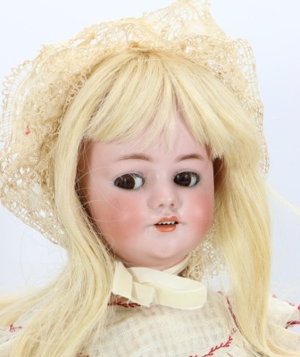 A Simon & Halbig bisque head 'walker' with flirty eyes, German circa 1910, - 2