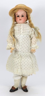A.M 370 bisque shoulder head doll,