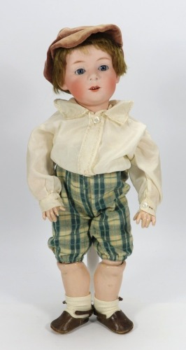 A Gebruder Heubach 10532 bisque head character doll, German circa 1920