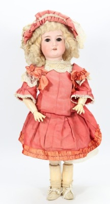 An all original 'Majestic' bisque head doll, German circa 1910,