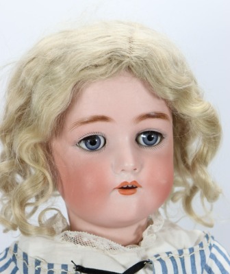 A Simon & Halbig/K&R bisque head doll in original box, circa 1910 - 2
