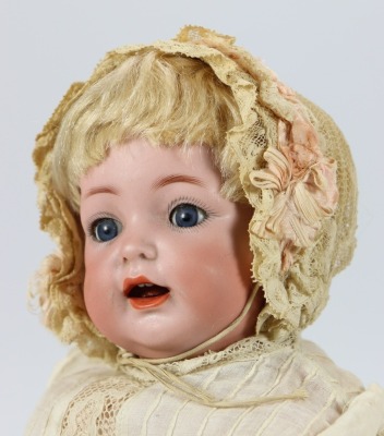 A Simon & Halbig 122 bisque head character baby doll, German circa 1910,