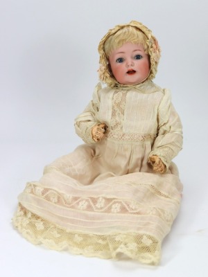 A Simon & Halbig 122 bisque head character baby doll, German circa 1910, - 2