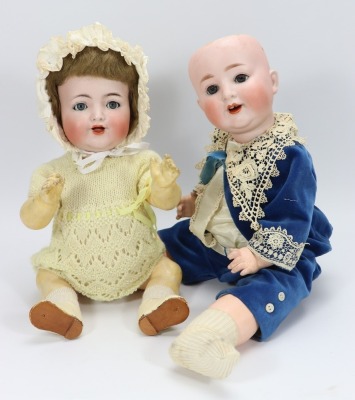 A Simon & Halbig 126 bisque head baby doll,